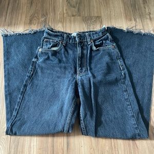 Zara High Rise Wide Leg Jeans 24